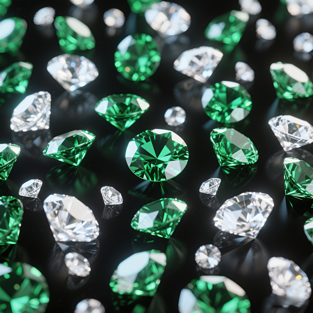 E-shop 1906 Stück, 20/10/6/4 mm Klare Acryl Diamant Fake Edelsteine, Vasenfüller, Grüner Diamant für Schwimmende Kerzen, Diamant Party Girlande