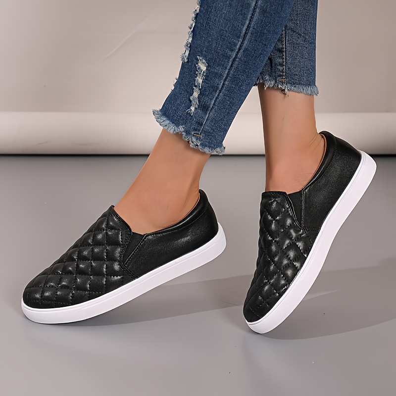 Women'S Casual Slip-On Loafers, Solid Color, Lightweight Summer Shoes with  Plain Toe, Fabric Inner Insole, TPR Sole Upper Material - Main Image