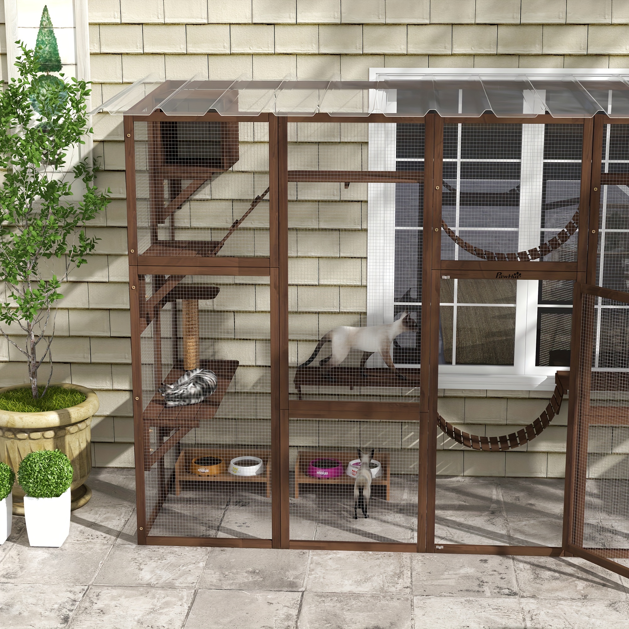 Outdoor window cat enclosure best sale