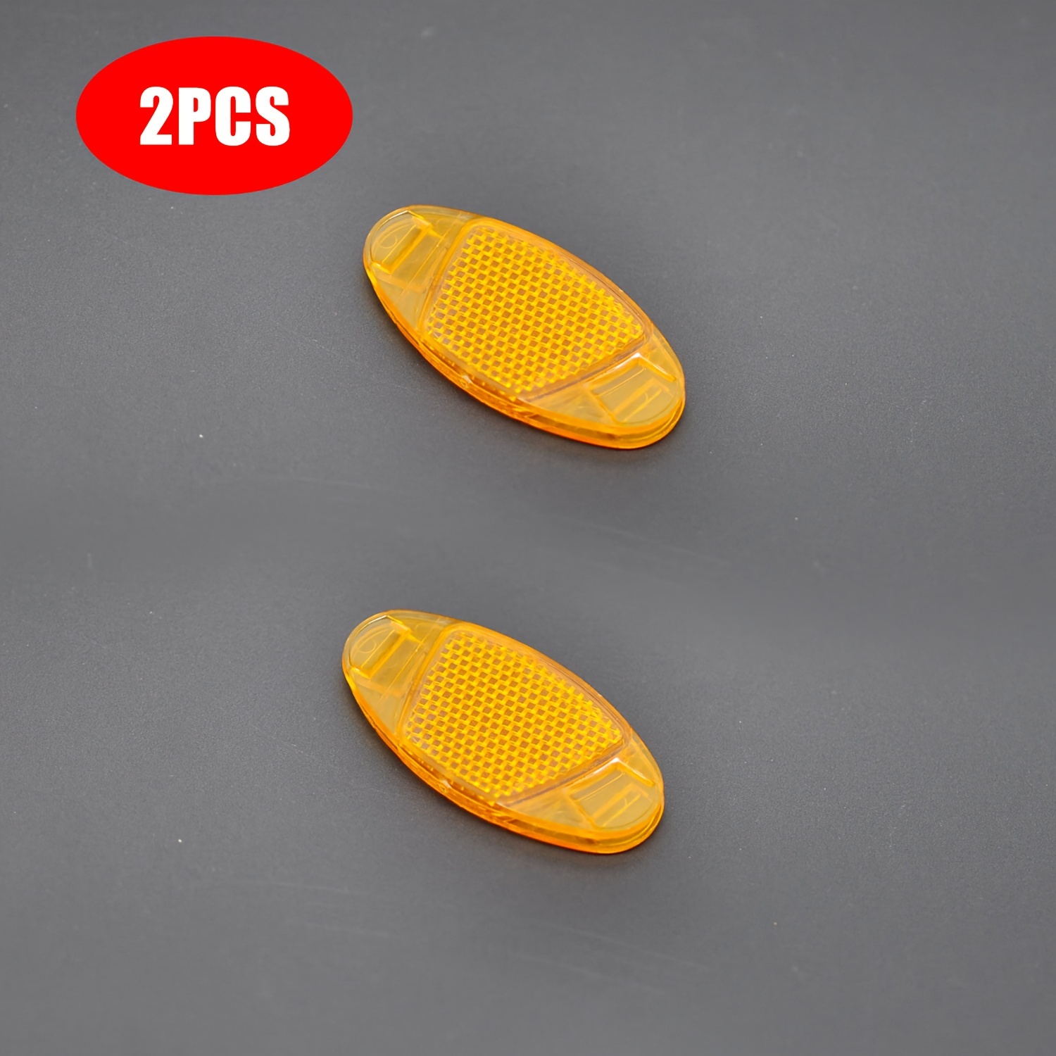 lightweight bicycle wheel reflectors yellow oval safety Temu