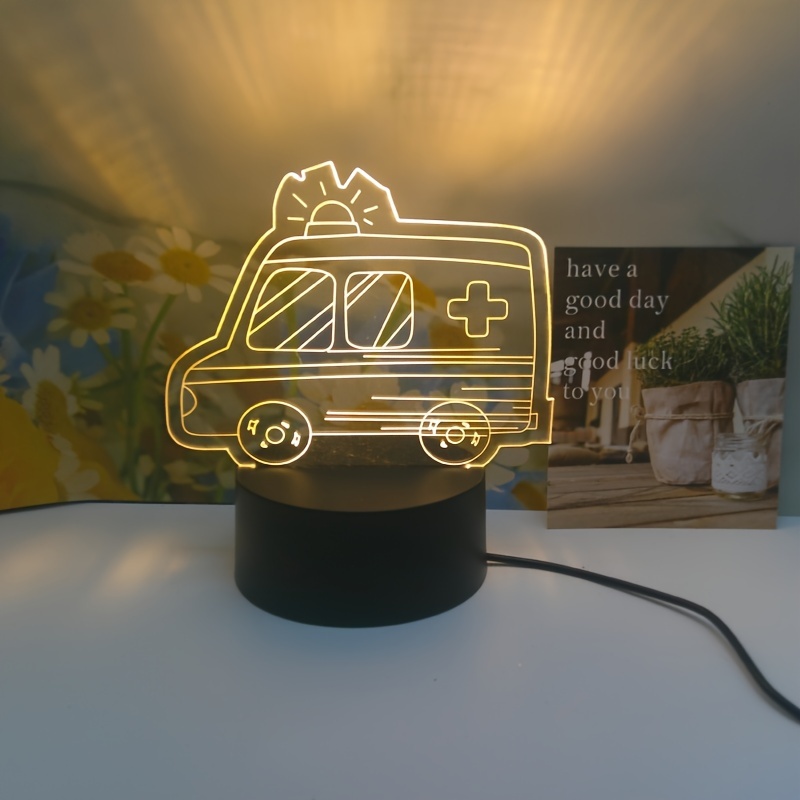 

Cozy Ambulance-shaped Led Night Light With - Usb Powered, Home Use