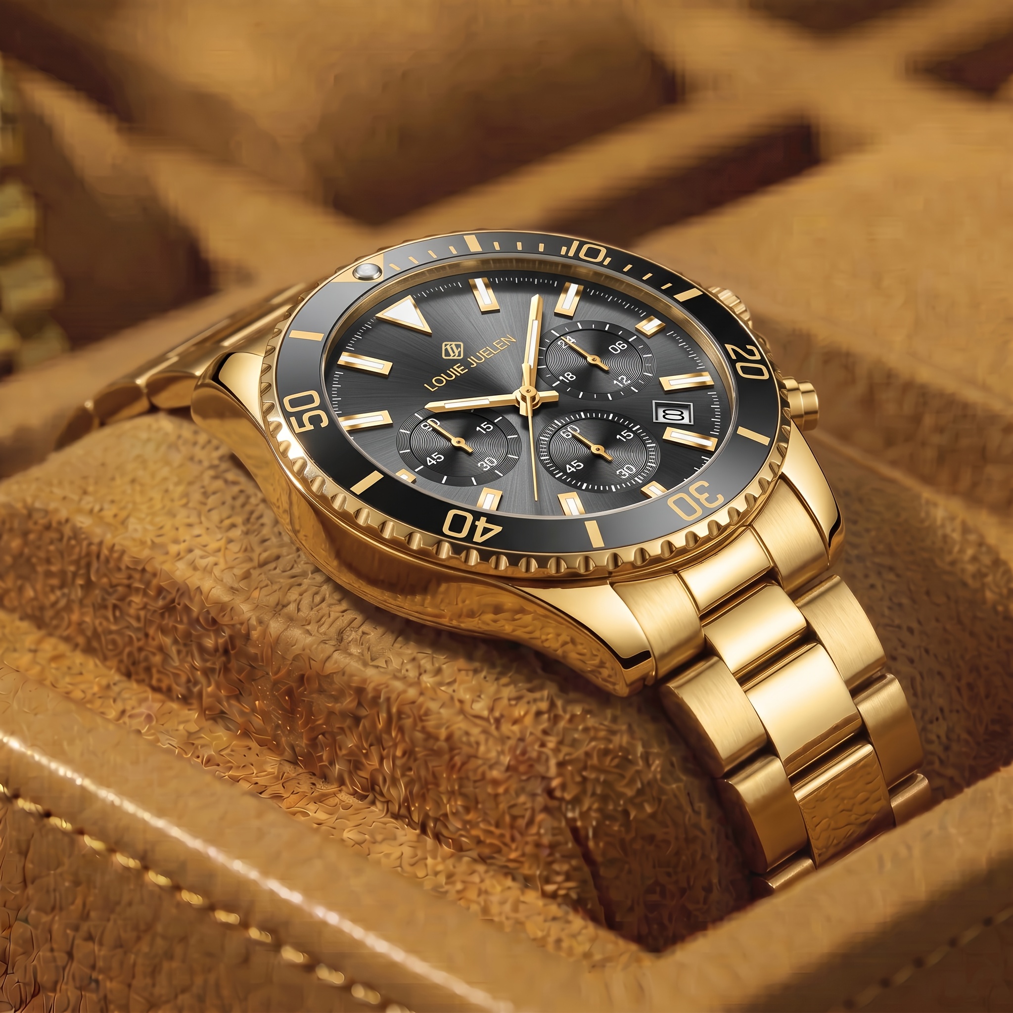 Image of Juelen Luxury Business Mechanical Watch Men' Dial Industrial Mechanical Aesthetic Style