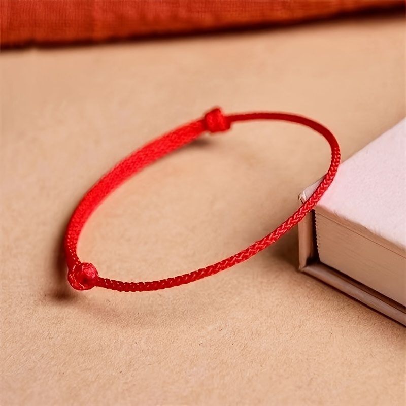 

Vintage Style Red Rope Bracelet, Unisex Adjustable Hand-woven, For And Festival Celebrations, With Gift-, For All Fit