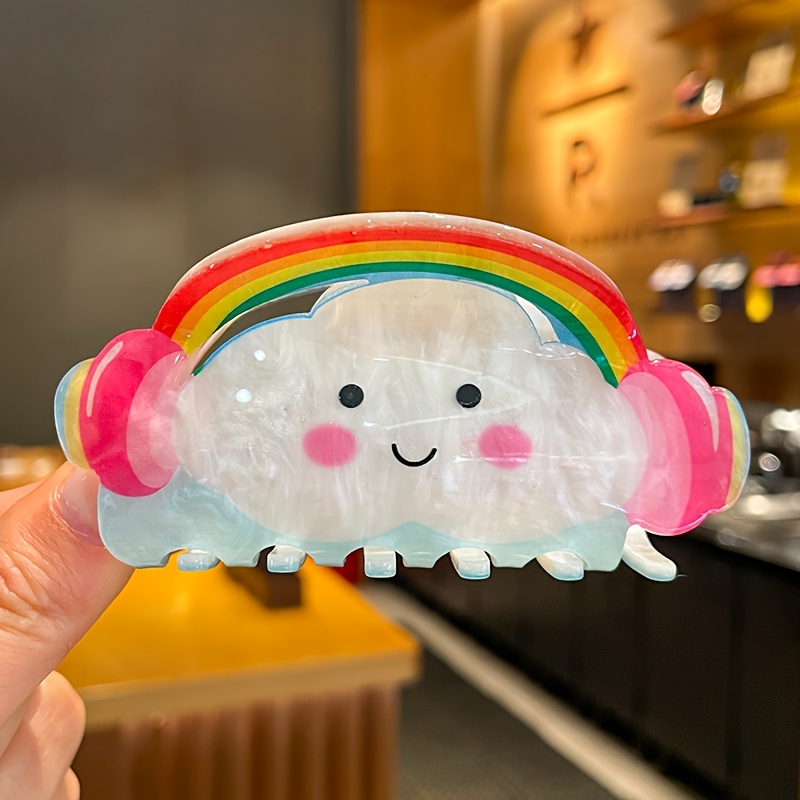 TEMU Hair Clip For Women - , Non-slip Grip, Acrylic, Cartoon Design, With , Casual Wear