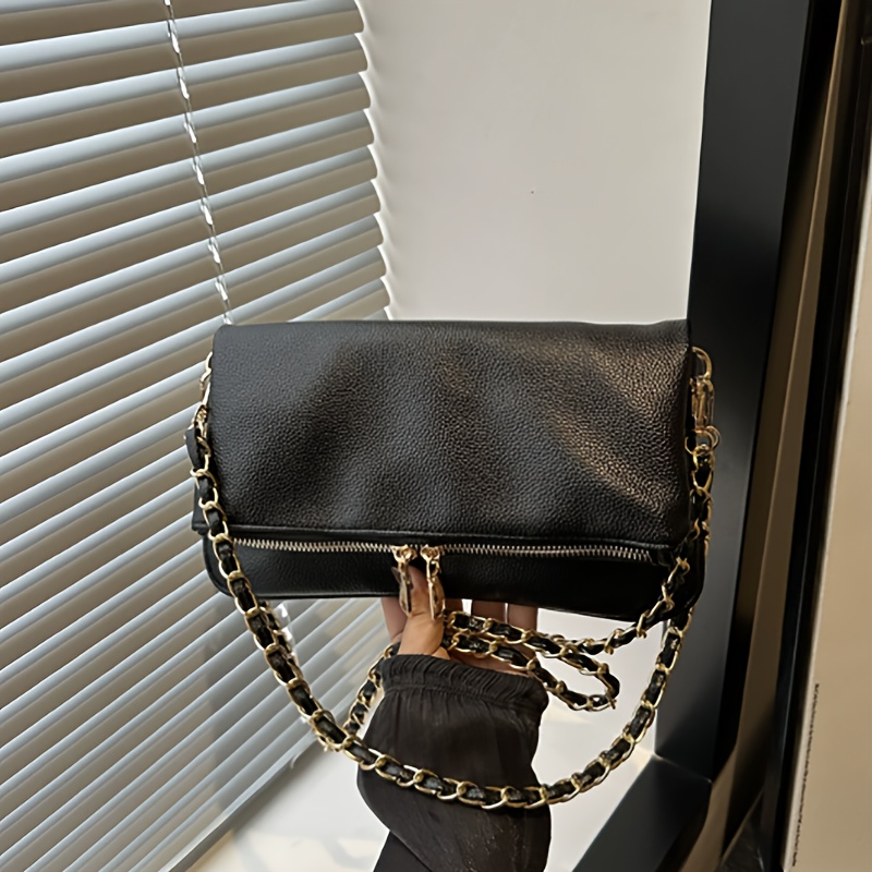 TEMU Fashionable Classic Pu Fabric Lychee Pattern Shoulder Bag Under The Armpit, Irregular , Suitable For Shopp
