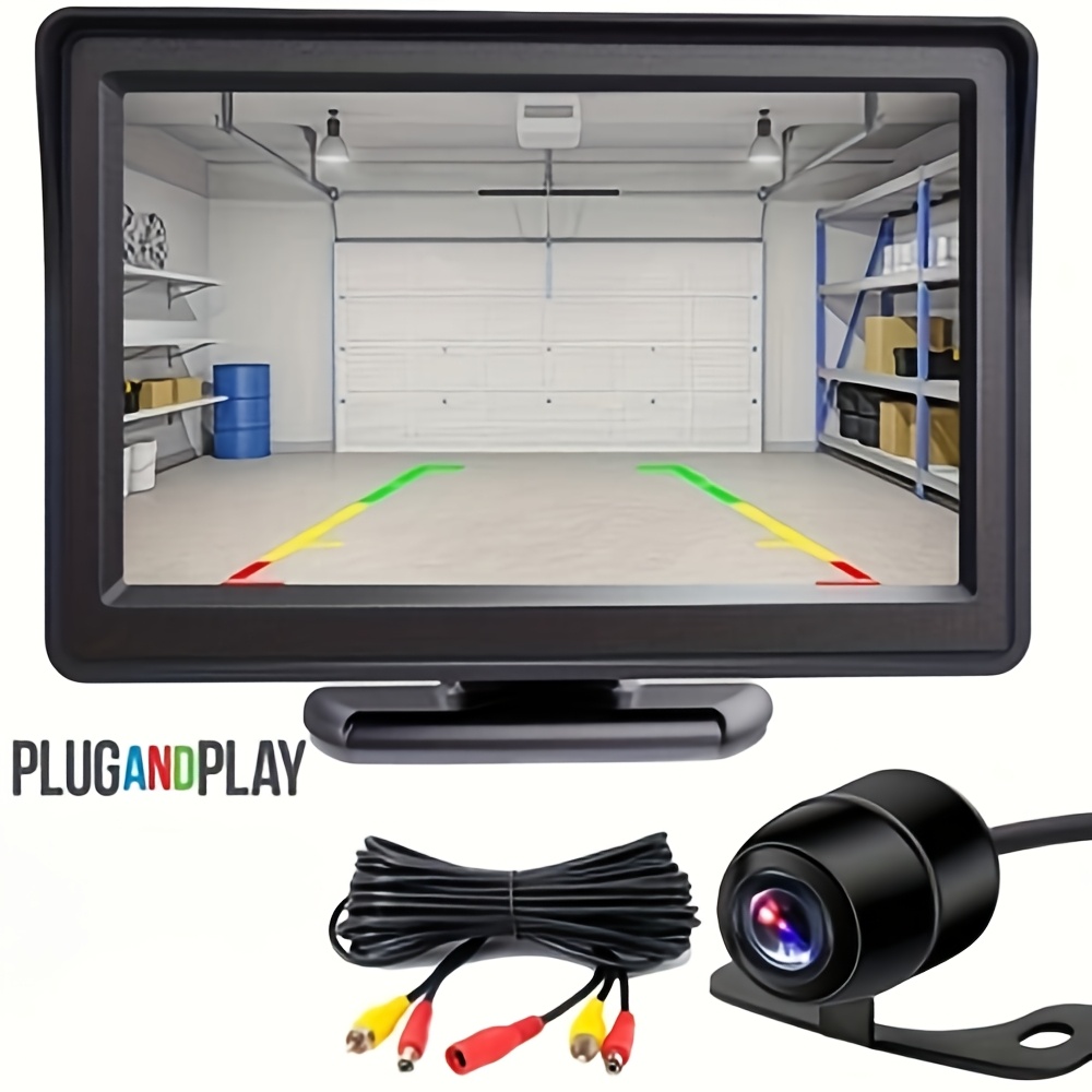 TEMU 4.3-inch Reverse Camera System With Night Vision And Wide-angle Functionality | Universal Reverse Camera For Cars, Trucks, And Suvs | For