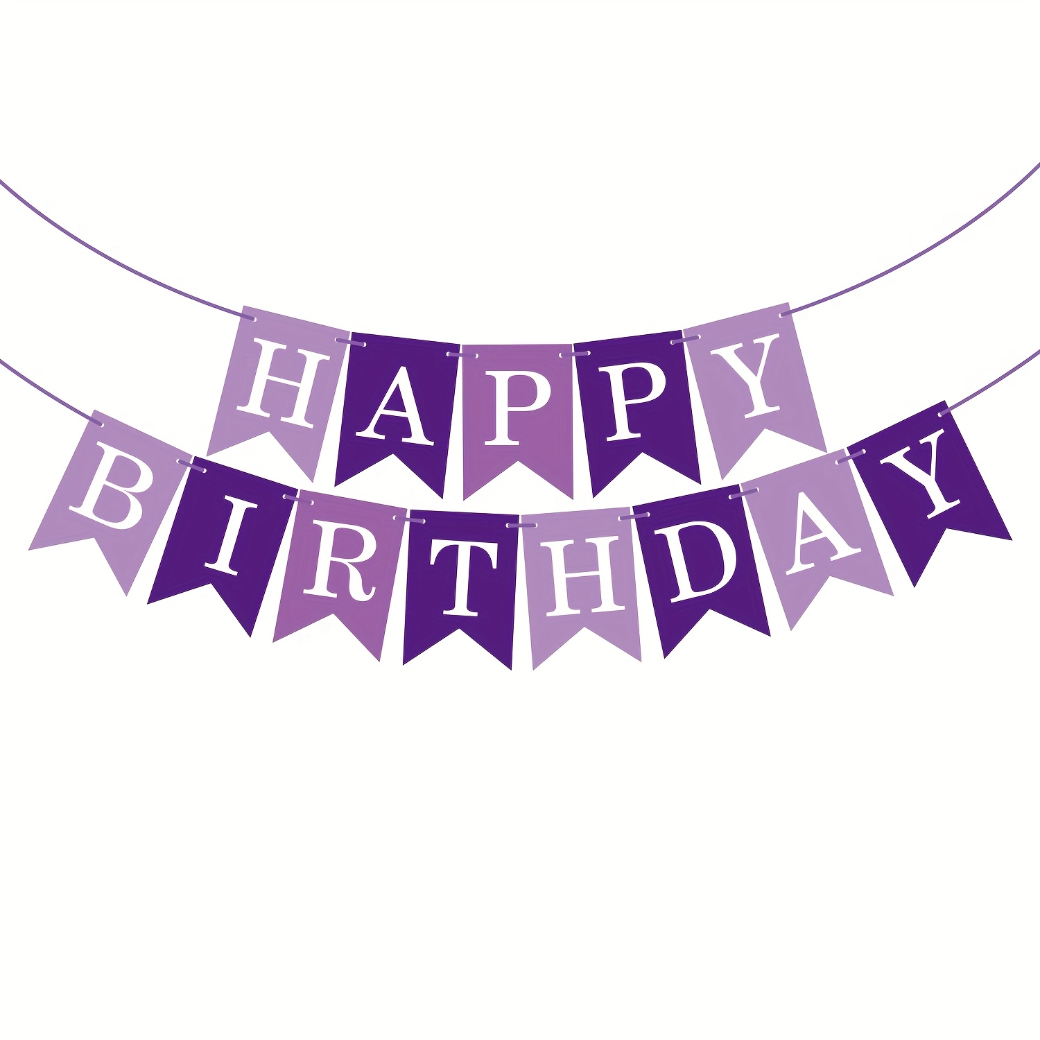 TEMU A Set Of Purple Birthday Banners, Decorating Your Birthday Party With Garlands And Bunting.