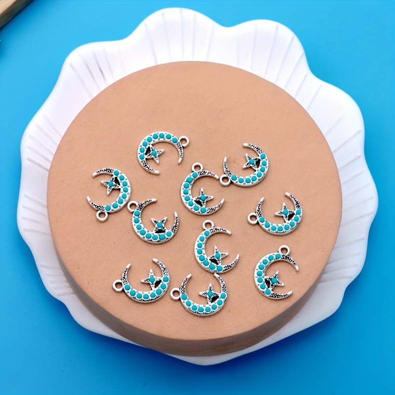 10pcs Antique Silvery Ethnic Style Charms for DIY