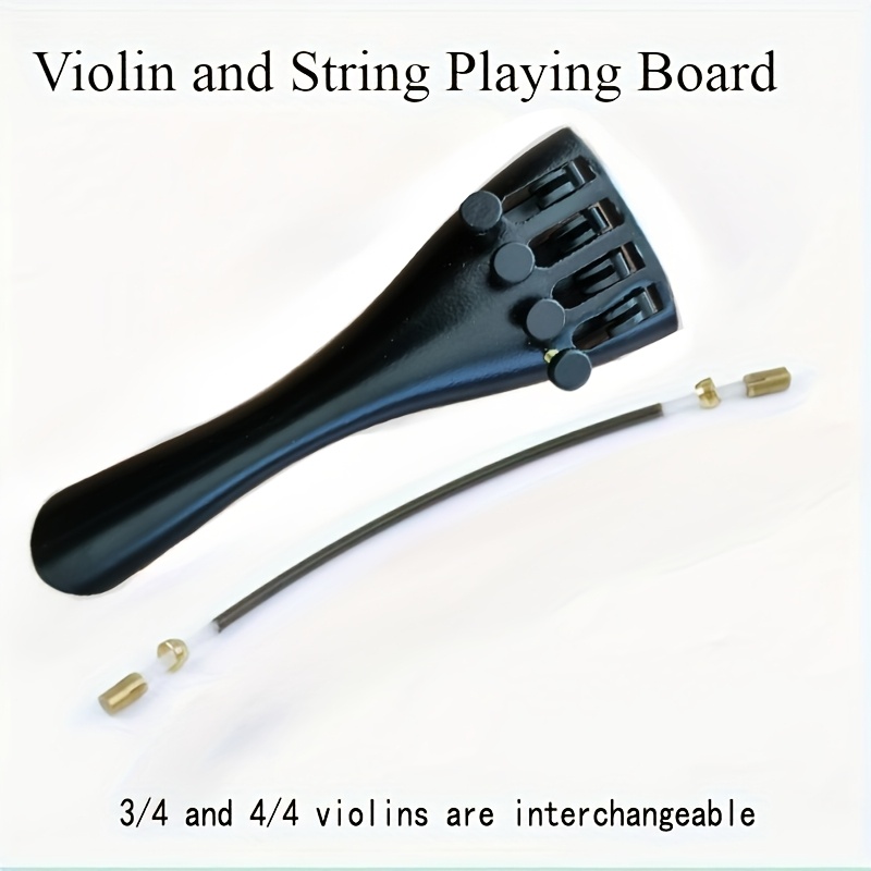 

Black Violin Fingerboard -tuning Pegs And Integrated String Tail Rope - Essential Musical Instrument Accessory, Violin Accessories