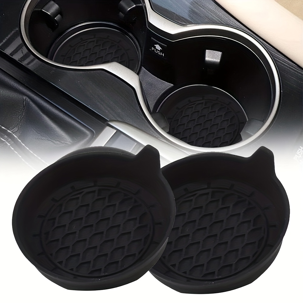 2pcs non slip car water cup pad diamond silicone mat for bottle holder coaster auto interior anti skid cup holders thickened high end