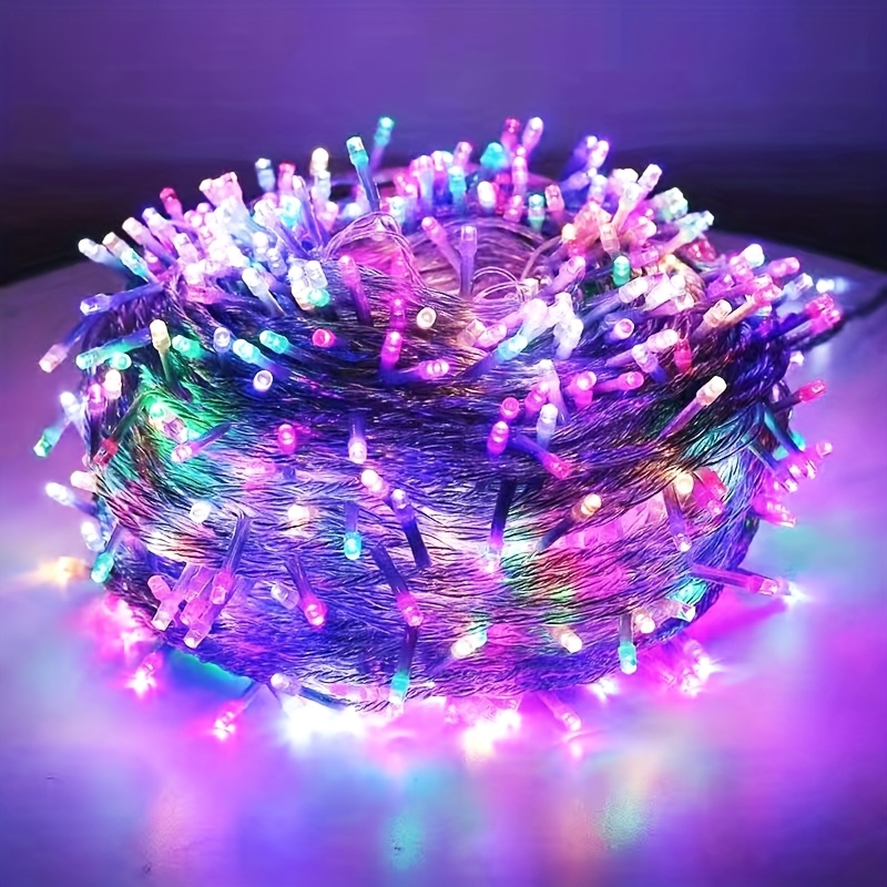 TEMU Atmosphere Light Led Colorful Fairy Lights - 1pc, 600cm/1000cm 40/80led String Lights For Indoor Atmosphere, Garden Flower Tree Decoration -