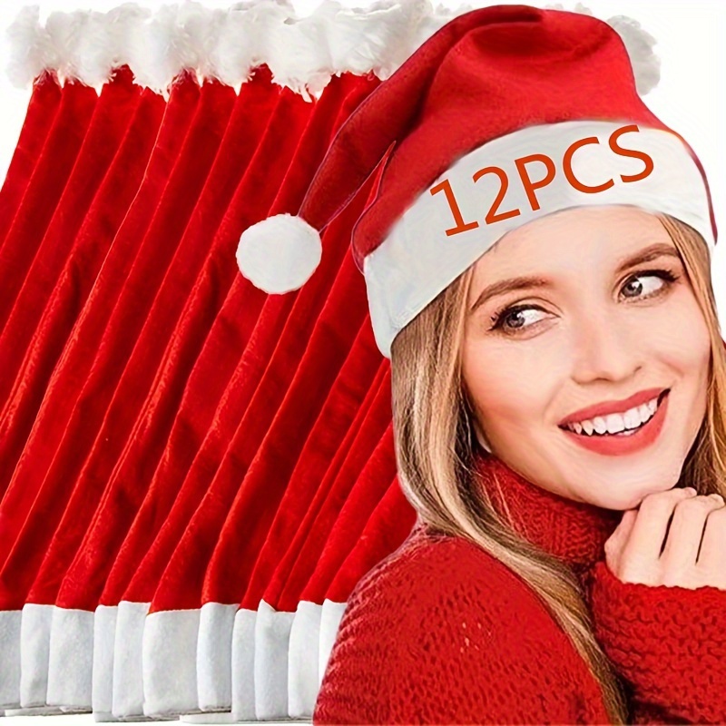 

12pcs/set Adult Christmas Hat Christmas Decorations For Prom Party