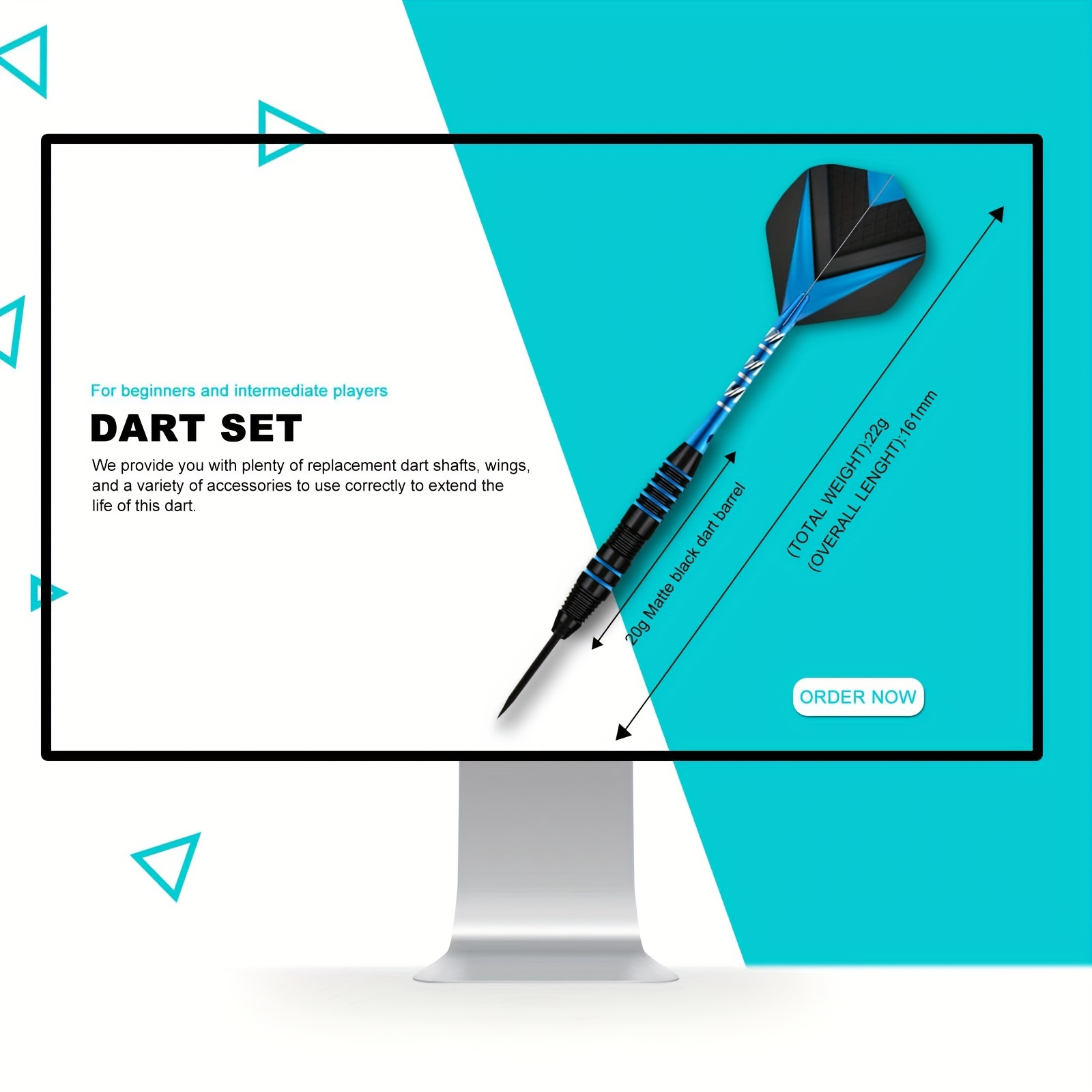 1 set Trecynd Darts met Metalen Punt, 22g Professionele Dartset met Metalen Punt, Metalen Dartspel Set