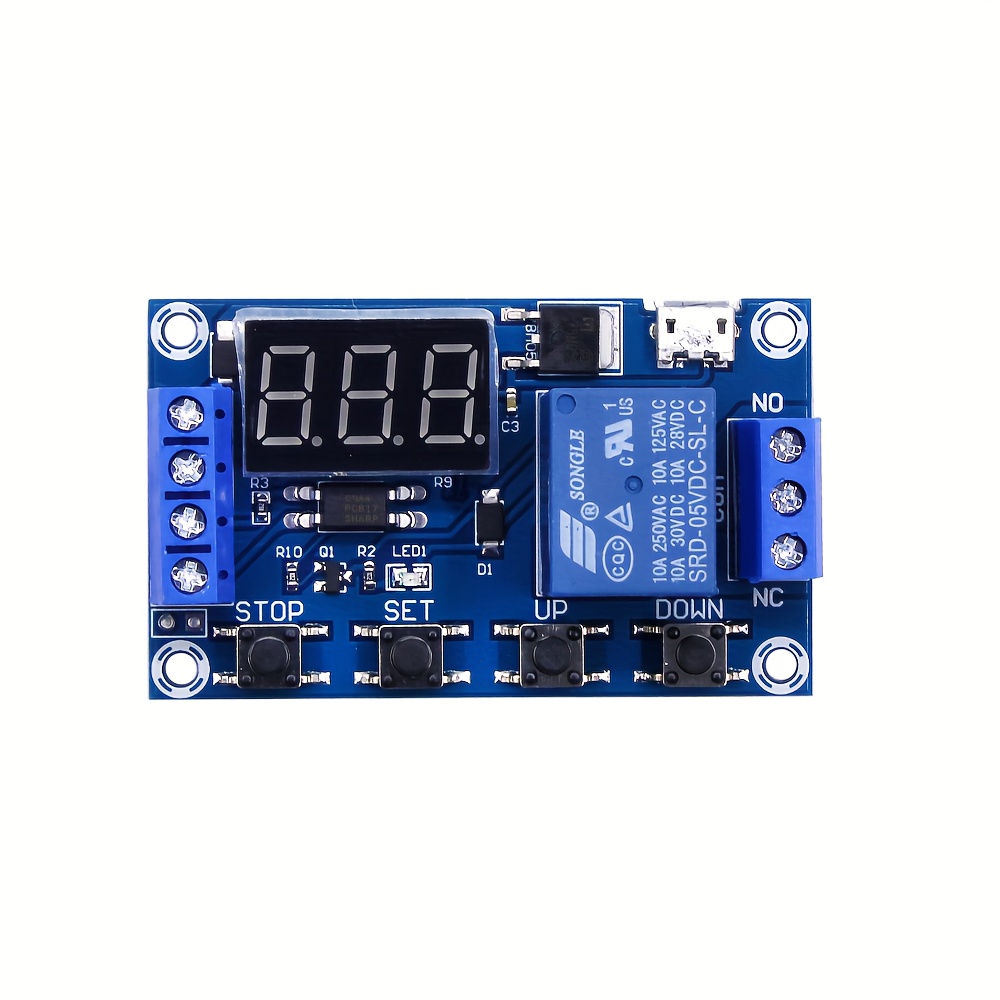 

6-30v Adjustable Delay Timer Relay Module With Cycle Trigger Switch