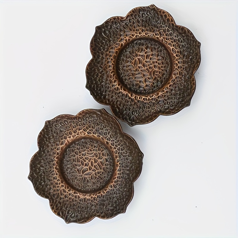 

1pc Japanese Lotus Metal Coaster - Alloy Cup Mat For And , For , , For Christmas, Halloween, Easter, Hanukkah,