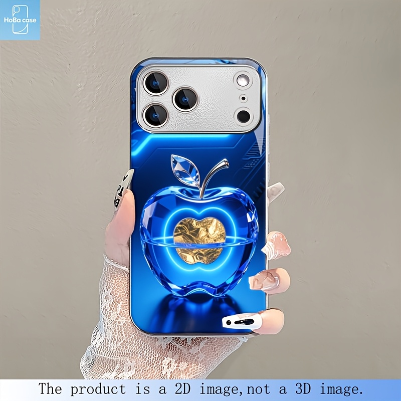 TEMU para teléfono: Carcasa de cristal templado con estampado 2D, compatible con las series Apple iPhone 17, 17 Air, 16, 16e, 13, 12, 14, 15 Pro,