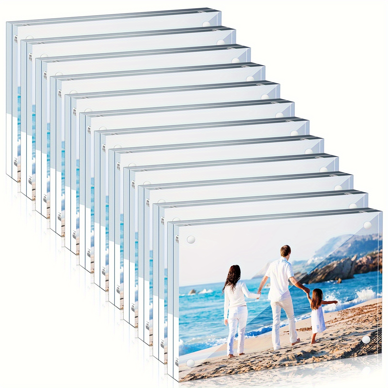 2 Pack Acrylic Picture Frame 4x4 Clear Double Sided Martinique