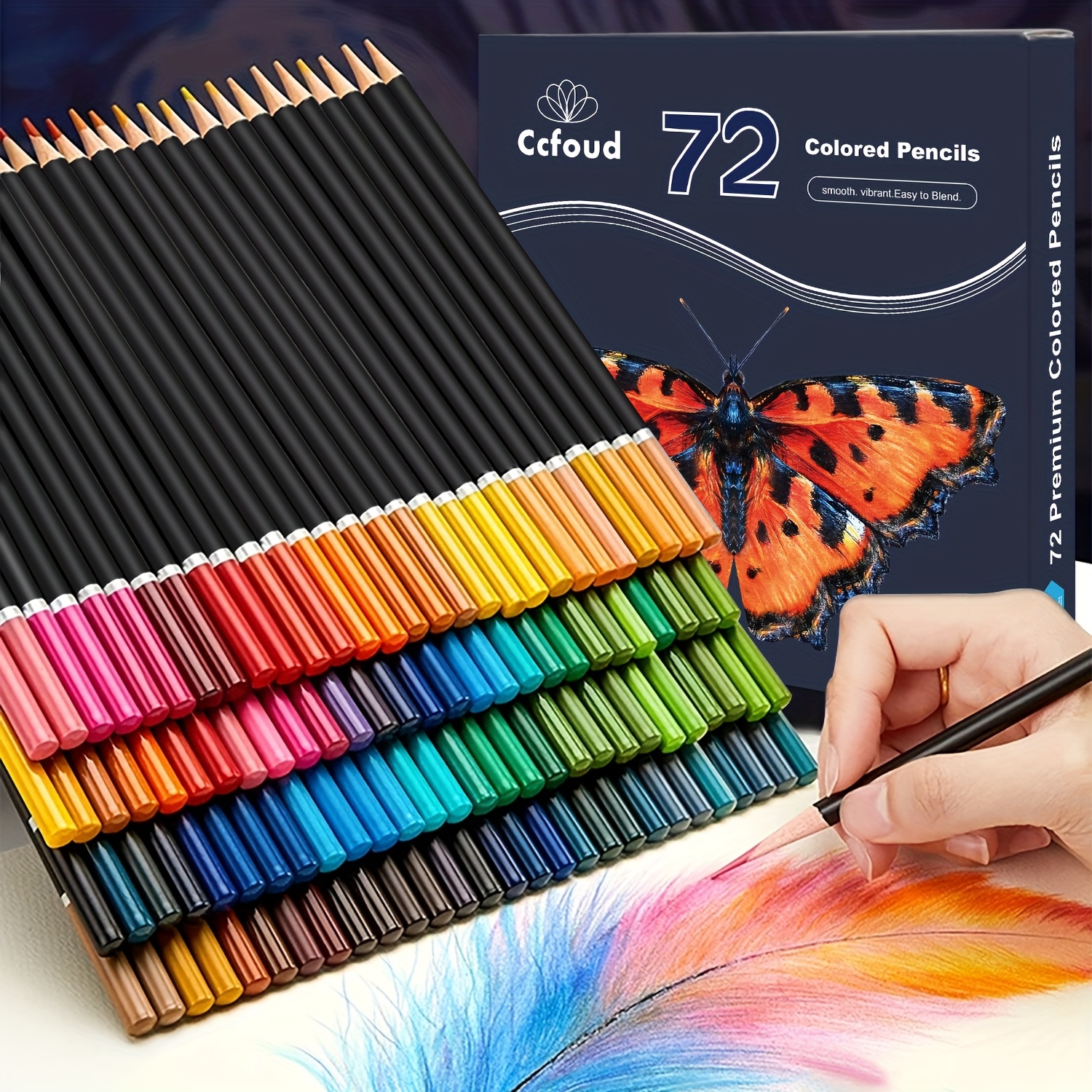 Ccfoud 72/180--based Colored Pencil, Color Crayons, Suitable For Professional Artistic Use