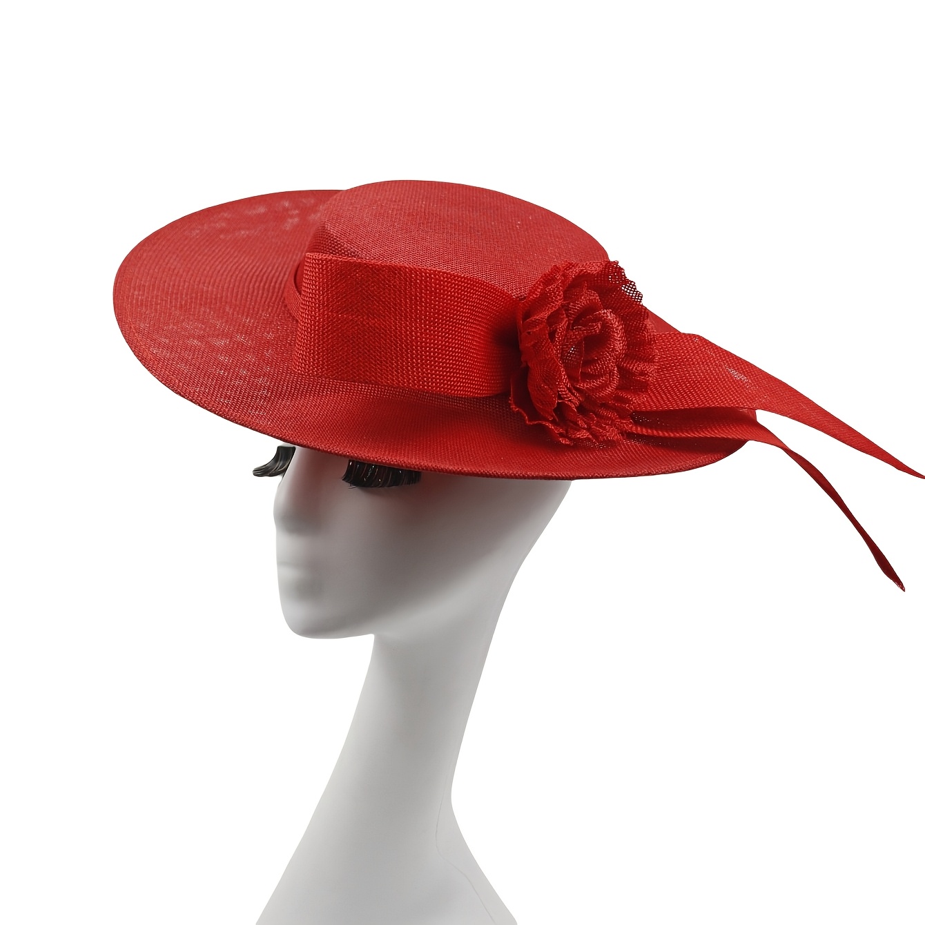 1pc vintage fascinator headwear floral mesh artificial  display picture 2