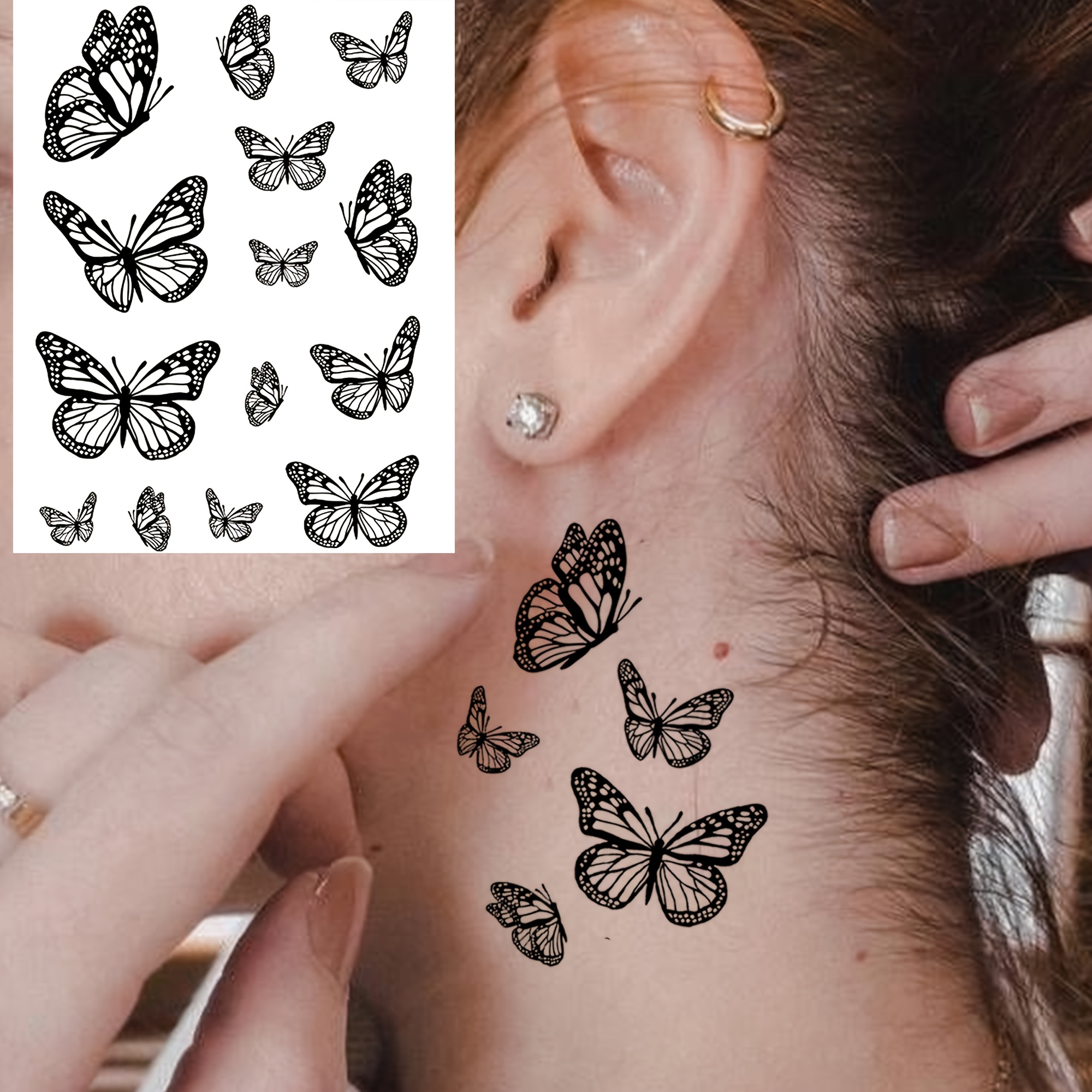 1 sheet   temporary tattoos for women men adults hands finger   neck waist legs thigh forearm shank half sleeve arm temp   tattoo stickers waterproof long lasting realistic tatoos