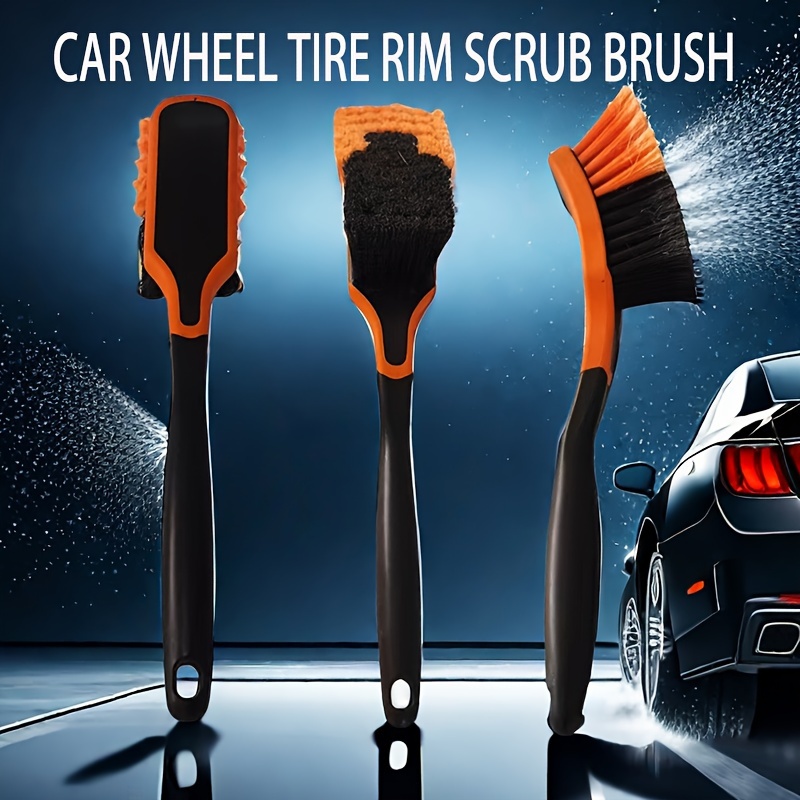 

Long Handle Car Wheel & Tire Cleaning Brush - , Non-shedding For Sparkling Maintenance