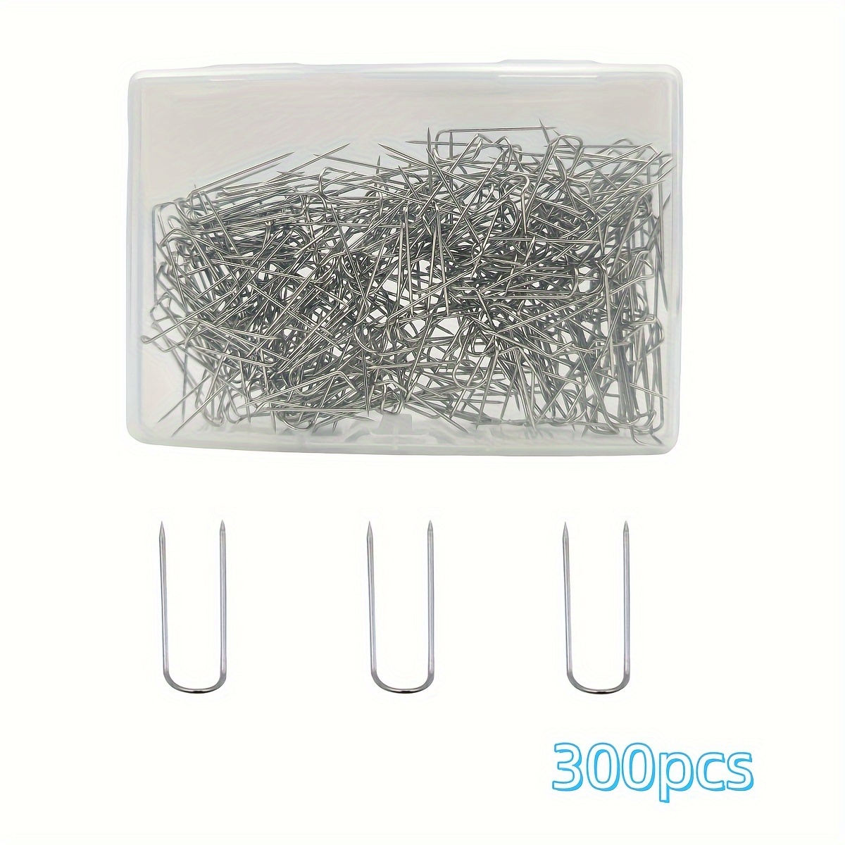 TEMU 150/300/1000pcs U-shaped Floral Pins, U-shaped Greenery Brooches, For Handmade Small Item Positioning, Floral Fixing Needles, Length 2.3cm