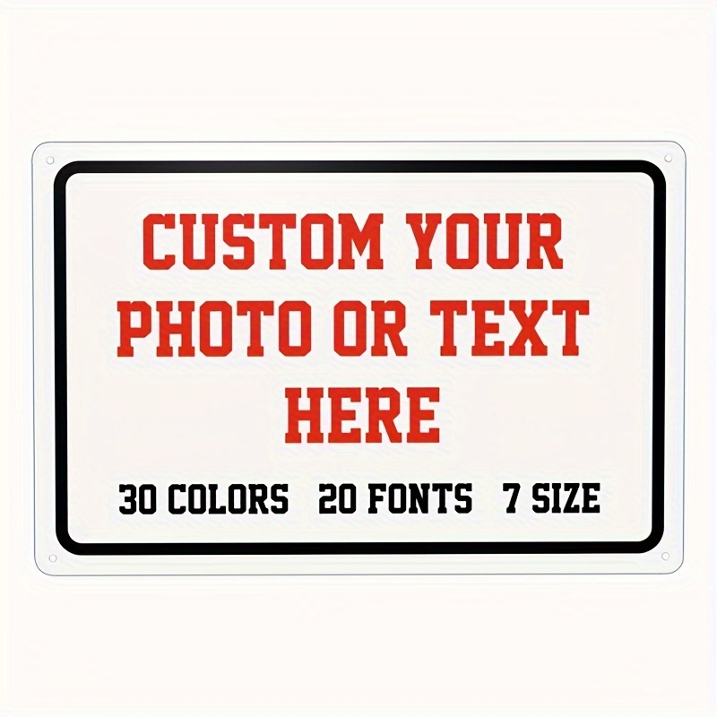 TEMU 1pc, Personalized Custom Outdoor Sign - 12 X 8 Inches, Suitable For Commercial Spaces, Workplaces, Offices, Homes, Delivery Signs, Street Signs,