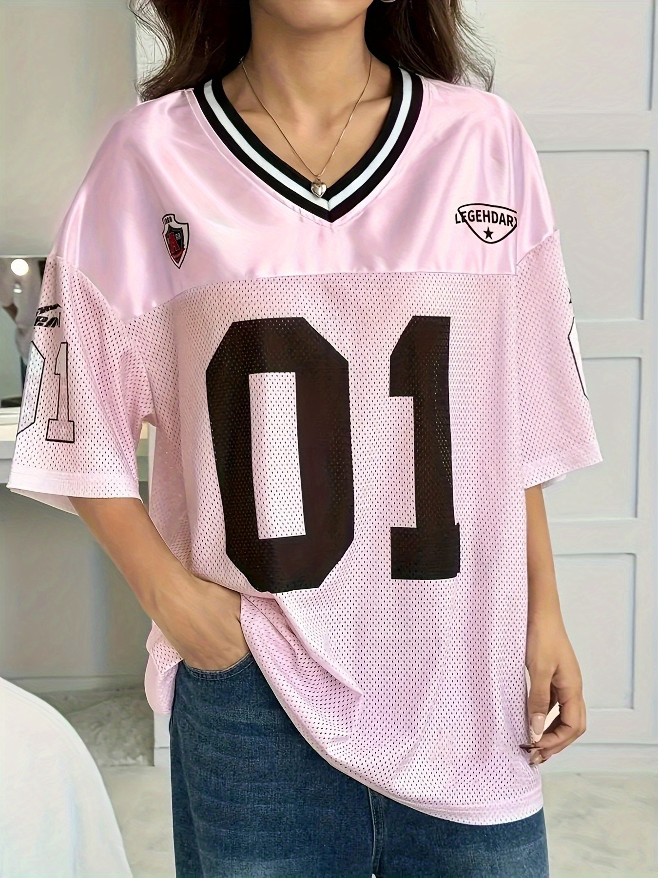 womens lightweight v neck athletic top black Temu Oman