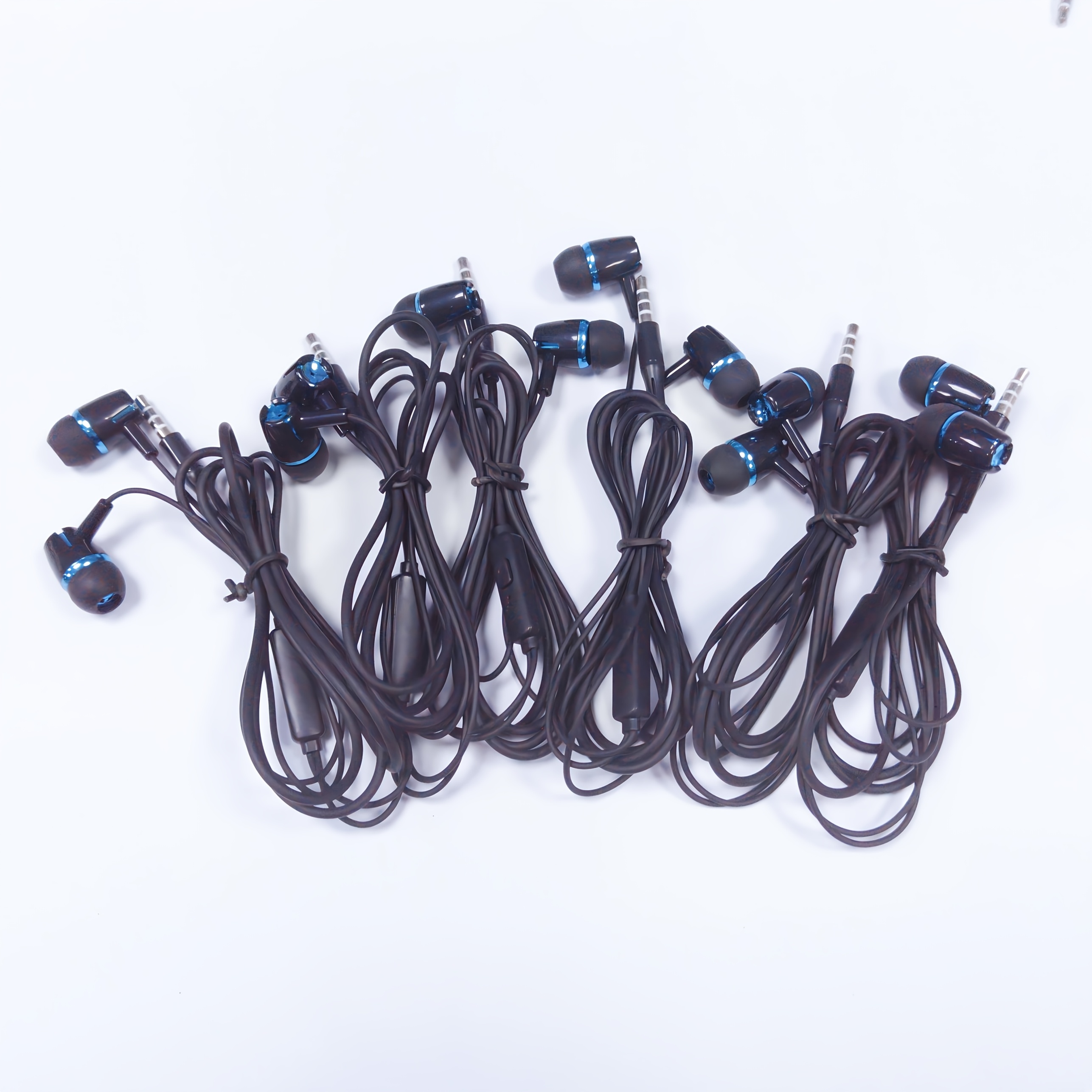 TEMU 6 Pairs Of Wired Headphones, Stylish And Easy Headphones, 3.5mm Round-hole Interface