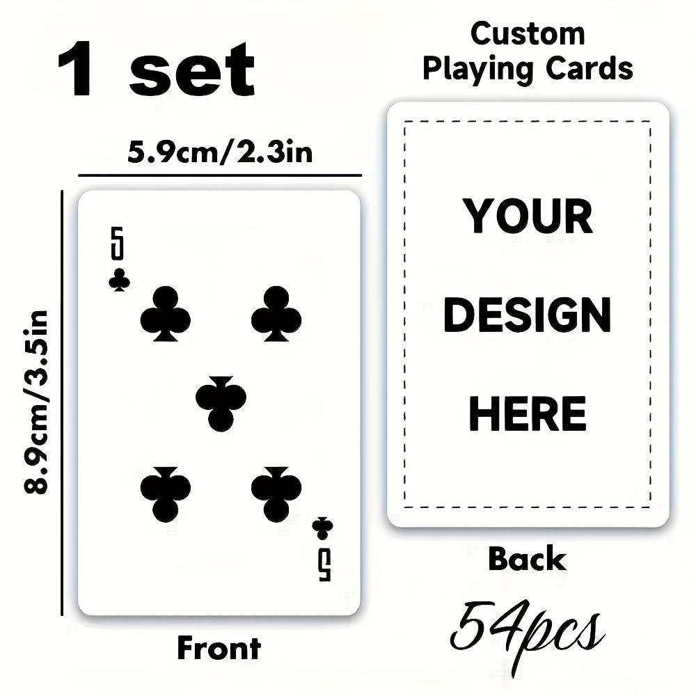 Image of A Set Of 54 - Personalized Games And , Can Add Photos, Logos Or Text, Suitable For Parties, Corporate Events, Birthdays And - Ideal Gift Additions, Designed Party Decks