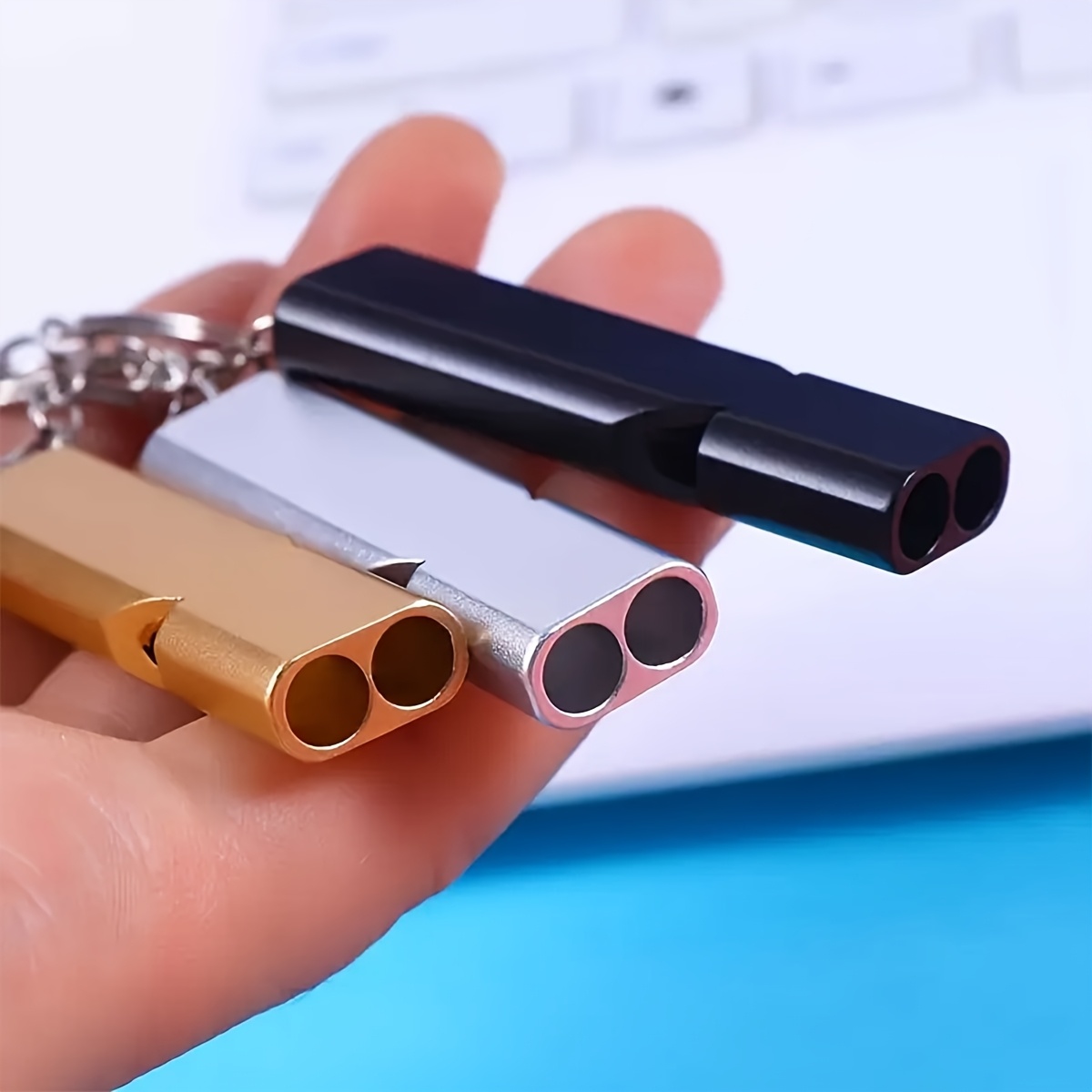 Customizable Text Multi-Purpose Whistle for Outdoor Use