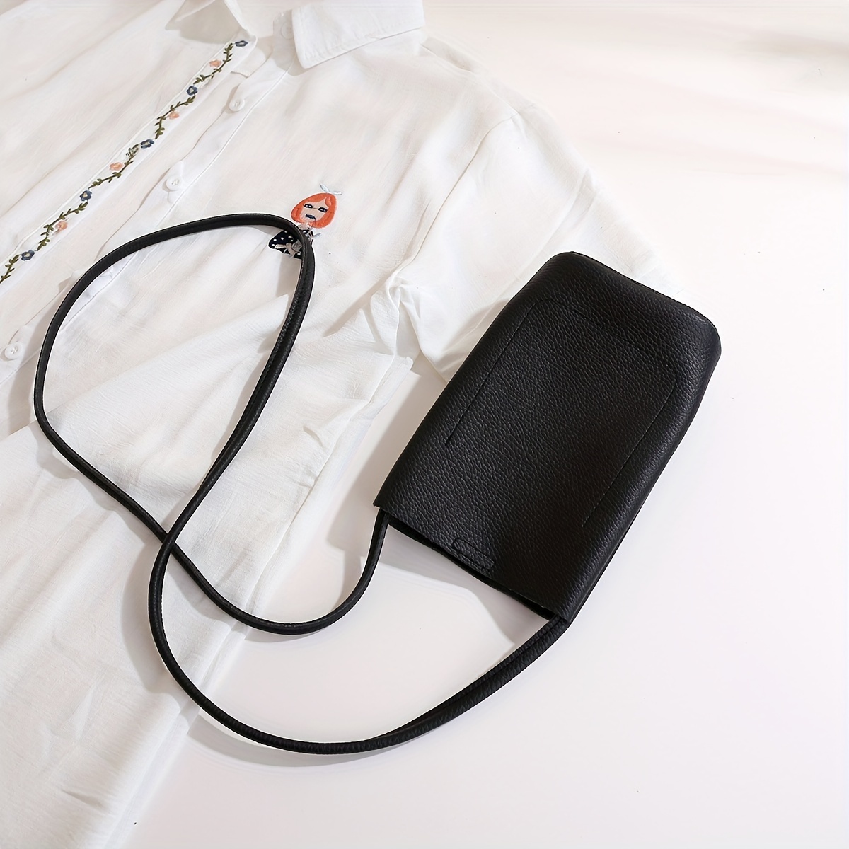 TEMU Chic Mini Crossbody Phone Bag For Women - Soft Leather, Versatile & Durable, Easy-clean, Multiple Colors Available