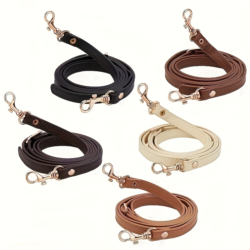 TEMU Ensemble de 5 sangles réglables en similicuir synthétique avec crochets en métal disponibles en plusieurs couleurs (noir, beige, blanc, marron,