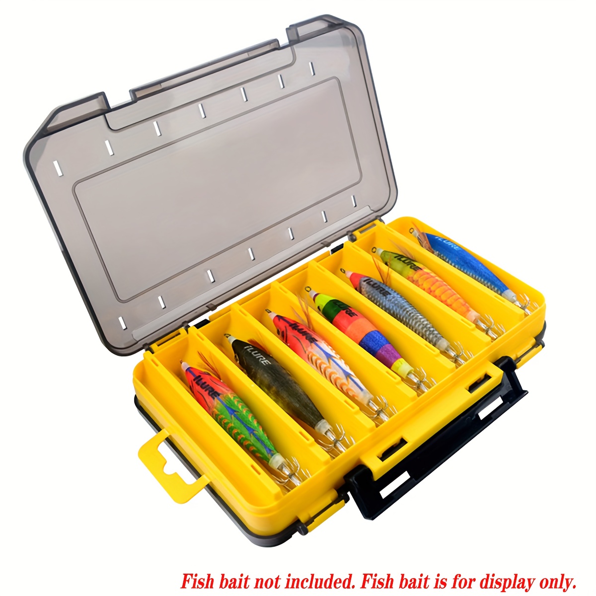 1pc double sided fishing tackle box 14 cells   bait storage case fishing tool accessories Product details 1