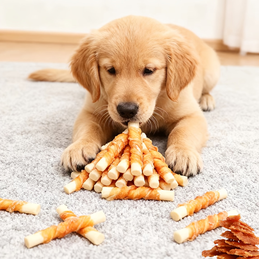 2-pack Total 400g Chicken Wrapped Milk Chews For Small, Medium, & Large Breeds, With Chicken And Milk, Pet Stomachs, Nutritious Reward Training Snacks For All Dogs