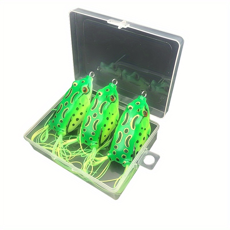 

3pcs/box Bionic Frog Lure With Sharp Hook, Bass Fishing Bait, Outdoor Fishing Tackle