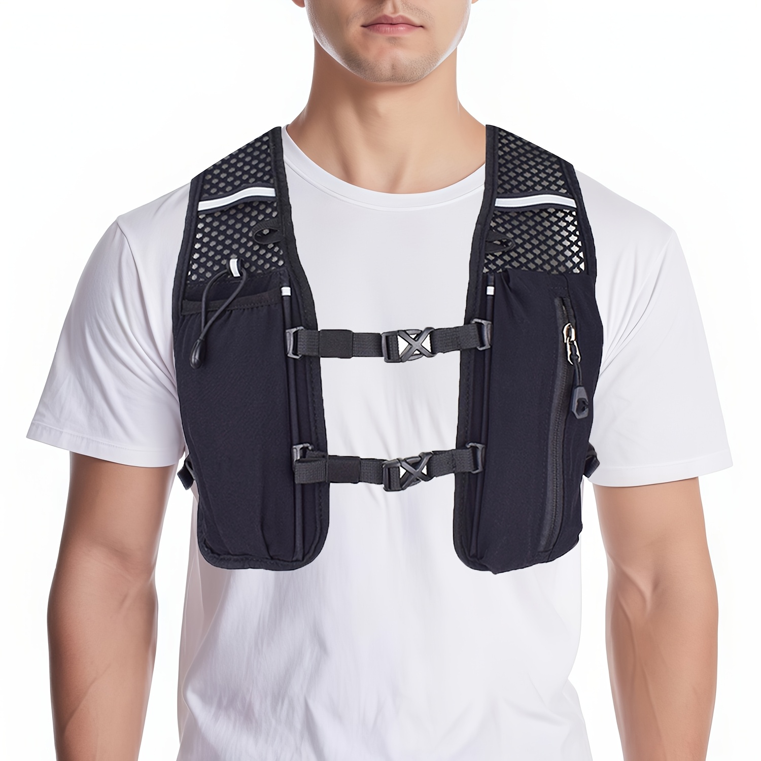 TEMU Sac à Dos de Randonnée et Sac à Dos Décontracté, Sac d'Hydratation pour Course avec Poche pour Téléphone