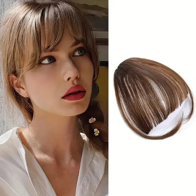 1pc clip in hair bangs for women natural look loose waves multi color options high temperature fiber versatile style accessory for all hair types details 1