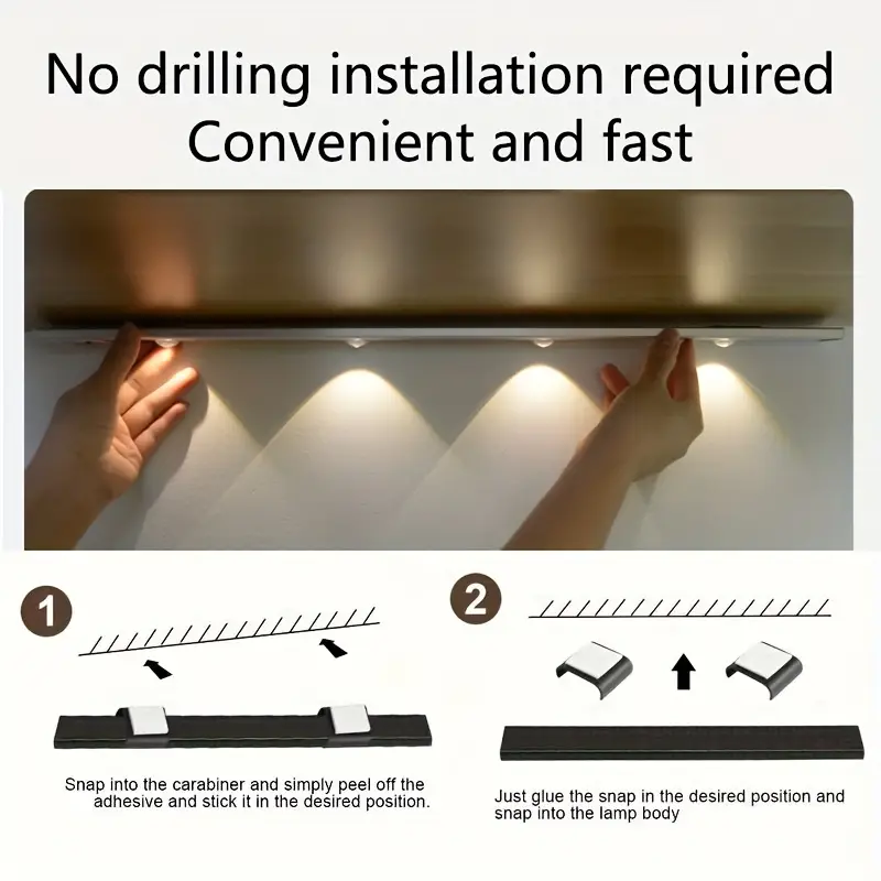 1pc under cabinet lighting motion sensor indoor light closet lights cats eye hill light three different lighting colors adjustable brightness usb charging suitable for lighting in bedrooms living rooms kitchens cabinets etc Product details 3