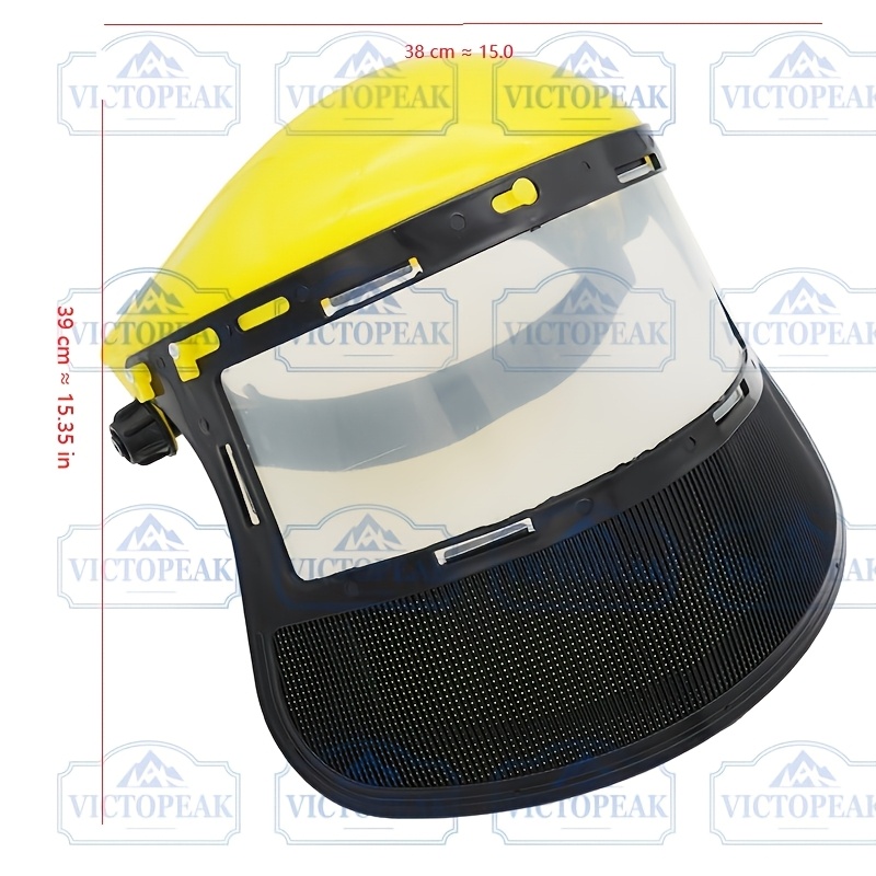 viseira facial 2-  em pvc e malha para usar ao cortar. viseiras para cortadores de  , cortadores de sebes, roçadoras e motosserras   o uso. viseira facial em malha para aparador de  . viseira facial em malha de  