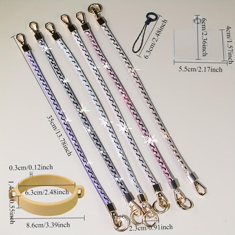 correa   para botellas de agua con diamantes de   para vasos de 8-40 oz - accesorio multiusos para gimnasio y senderismo (rosa/ / ), correa para teléfono y cadenas diy, regalo ideal para mujer, asa aislada para tazas Detalles del producto 0
