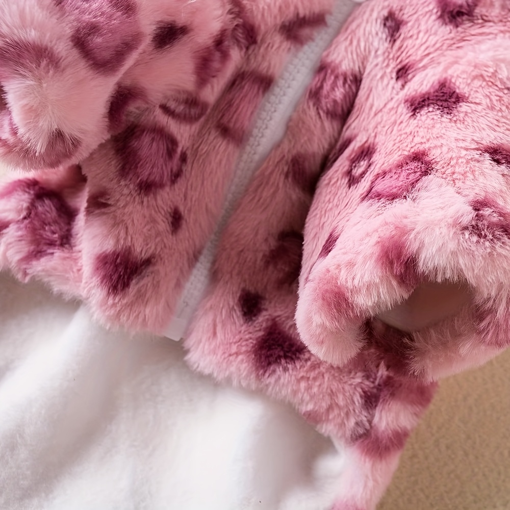 Thickened Outerwear for Pets, Stylish Leopard Print Jacket