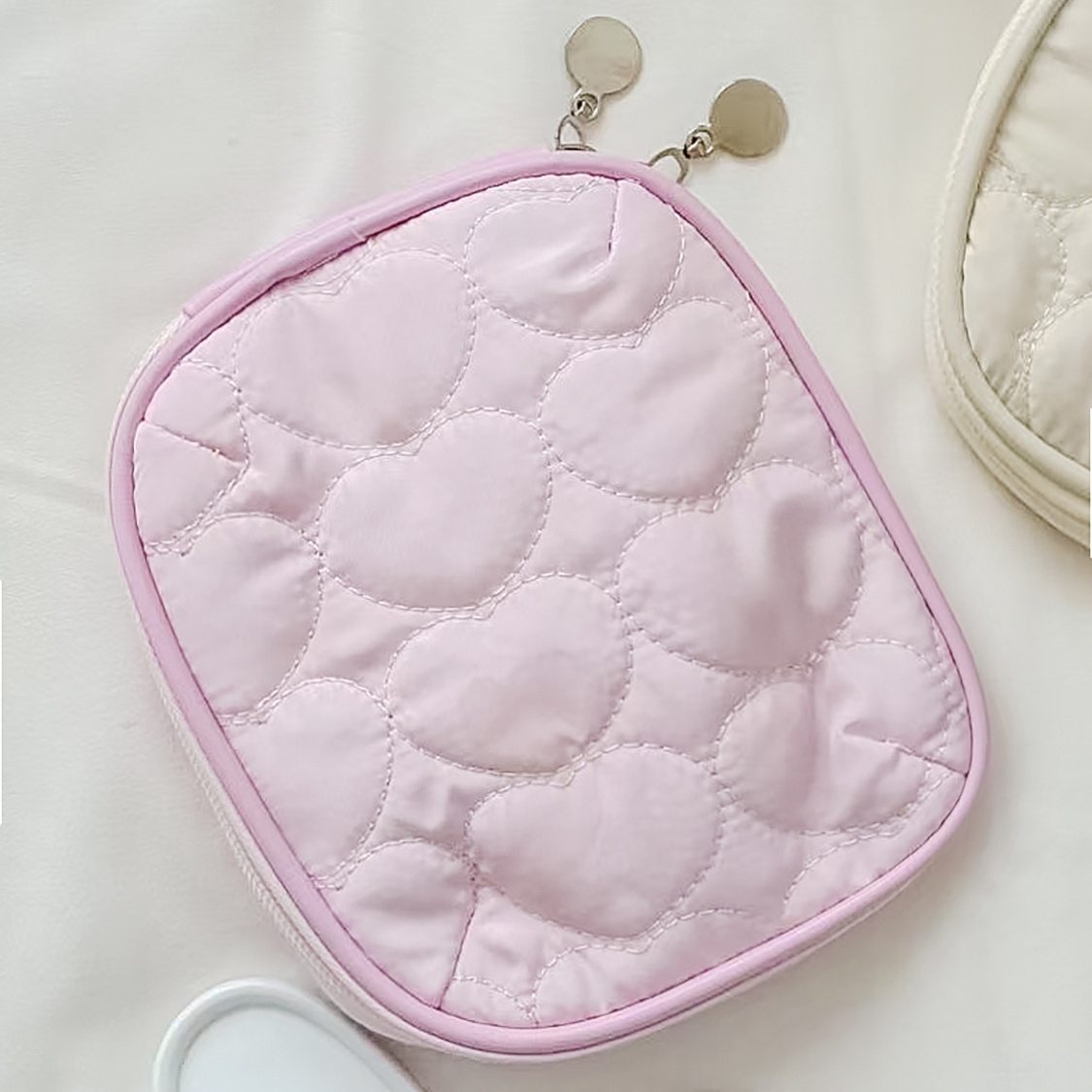 TEMU Touch-up Makeup Exquisite Lip Palette Travel Handbag Portable Travel Cosmetics Storage Bag
