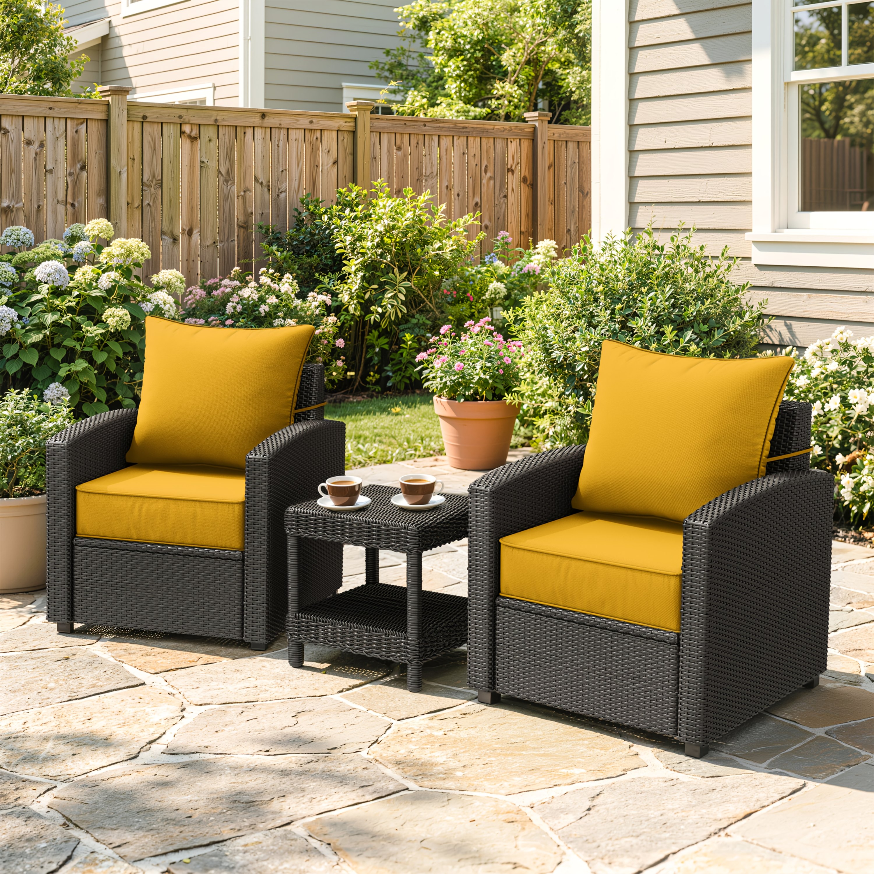 Outdoor Cushion Set of 1pc/2pcs/4pcs/6pcs - Thick 35D High-Density Foam Cushions Measuring 24*24*6.5 Inches, Featuring Quick Rebound, High Durability, And Easy Cleaning, Suitable for Outdoor Furniture Like Sofas And Patio Chairs