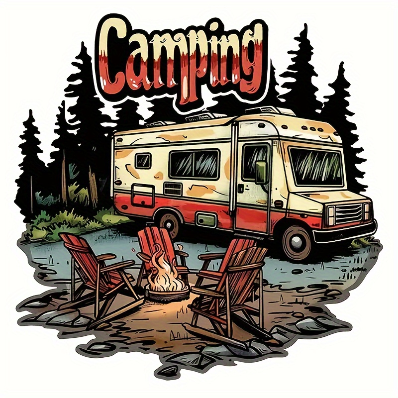 Creative Vinyl Stickers For A Retro Outdoor Camping
