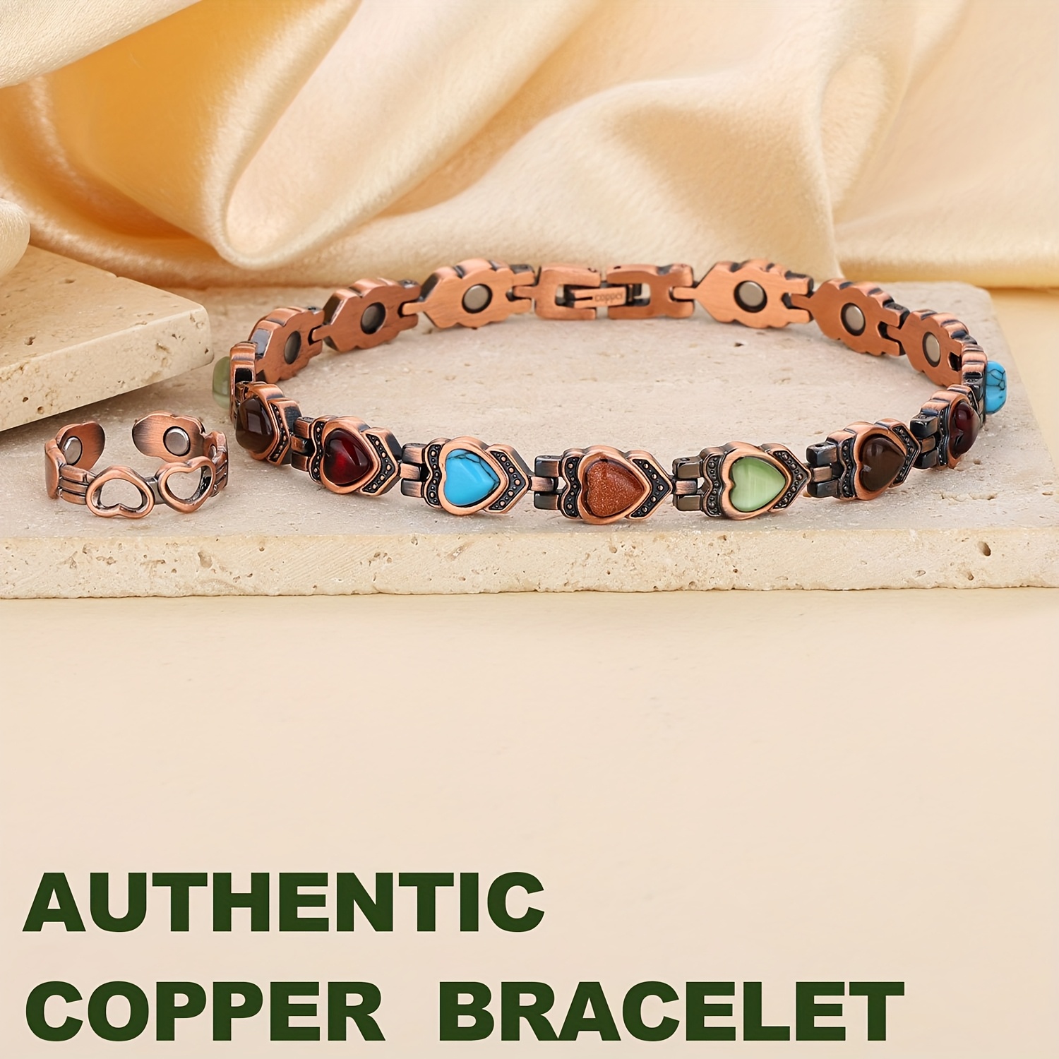 Women's Effective Ultra Strength Copper Magnetic Bracelet with Removal Tool