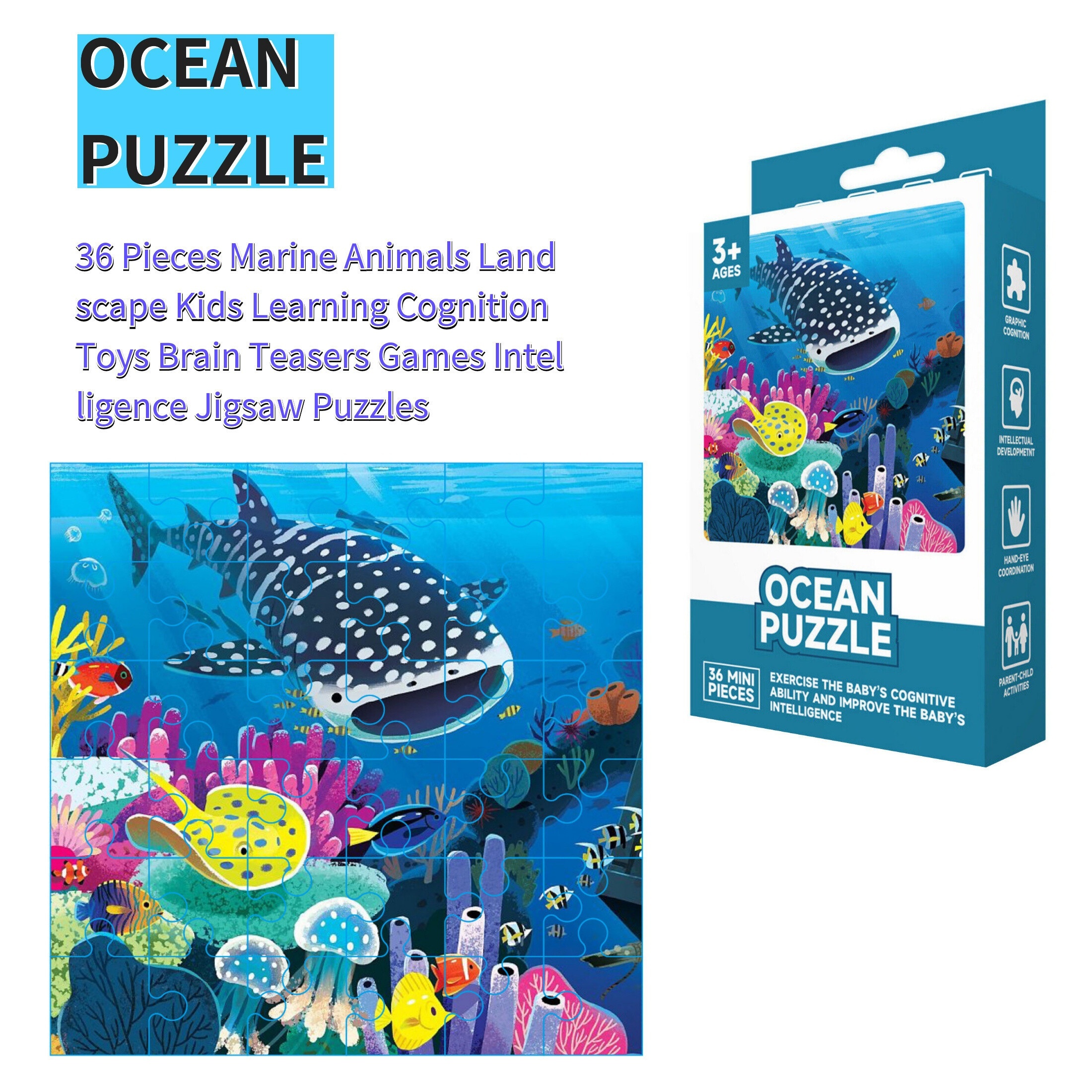 Valise Puzzle 100P Le monde sous-marin jeux 