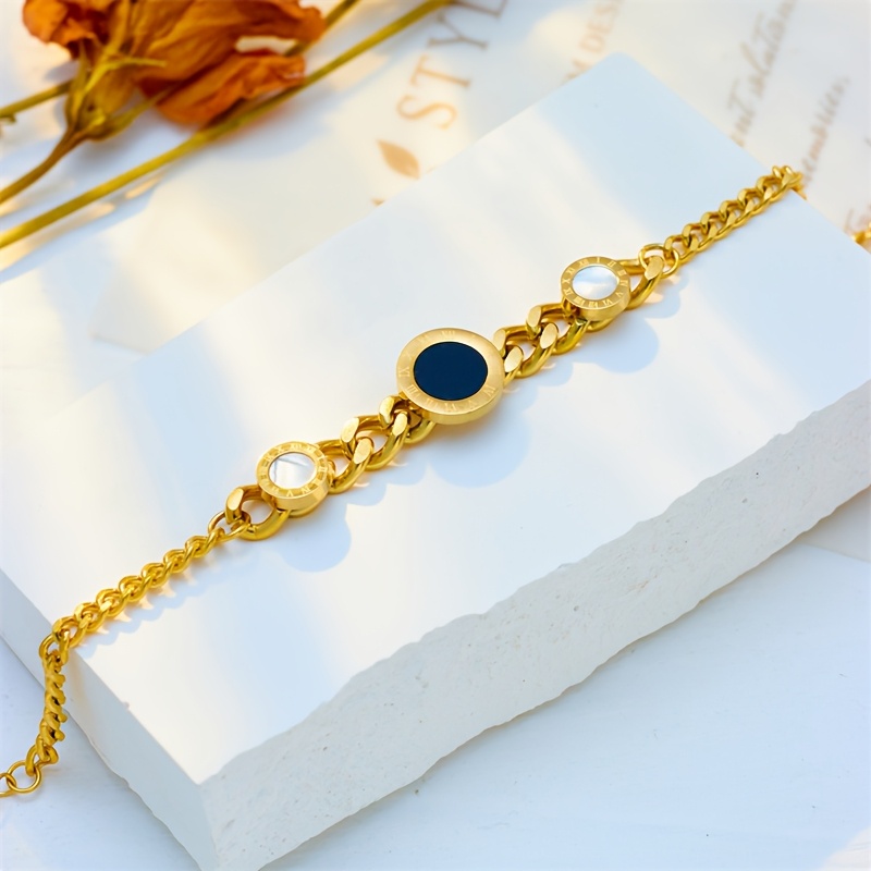 Women's Roman Numeral Cuban Chain Bracelet