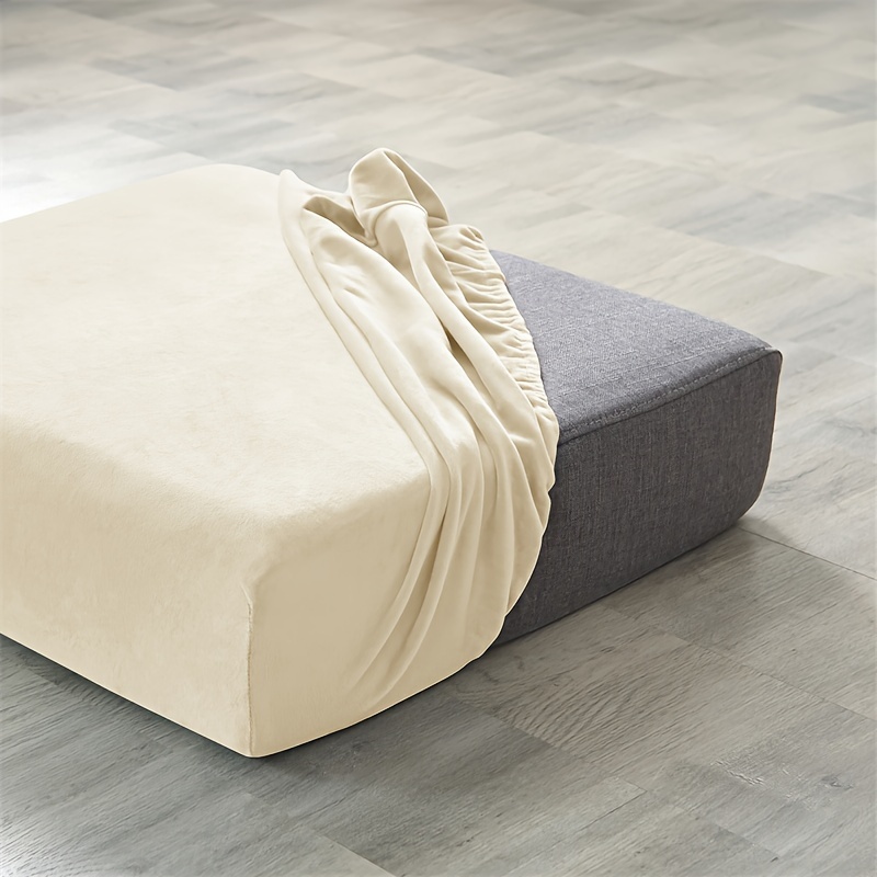 1pc Luxurious Velvet Sofa Cushion Cover - Non-slip, Soft, Solid Color Couch Cushion Cover For Living Room, Office, And Home Decor - Easy To Clean
