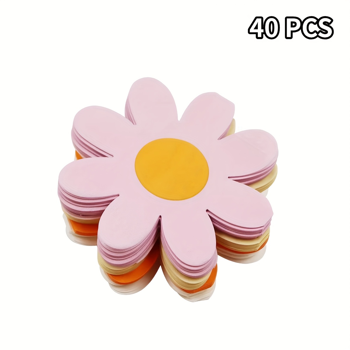 TEMU 40 Sheets Daisy Paper Napkins, Party Napkins Daisy Floral Disposable Napkins, Bohemian Vintage Flowers, Dessert Afternoon Tea Napkins, Birthday,